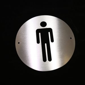 Stainless Steel Mens Toilets Door Sign