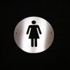 Stainless Steel Womens Toilets Door Sign