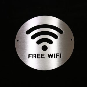 Stainless Steel Free Wifi Door Sign