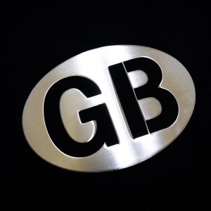 Stainless Steel GB Car Badge Sign