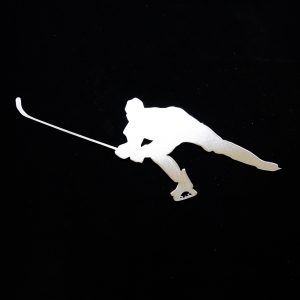 Stainless Steel Hockey Badge Sign