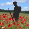 5 Foot Tall Metal Silhouette Soldier with Extra Spike – Garden Decoration Figure, Garden Wall Art, Garden Sculpture, Memorial Statue and Remembrance Day Gifts