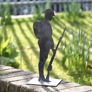 Metal Soldier Military Garden Silhouette Sculpture