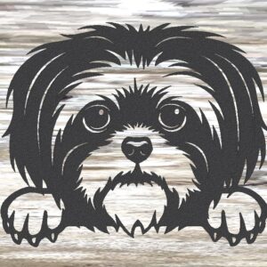 Metal Shih Tzu Pet Dog Stencil Wall Art