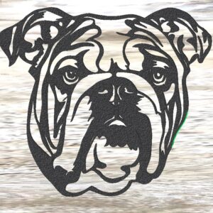 Metal Bulldog Pet Dog Stencil Wall Art
