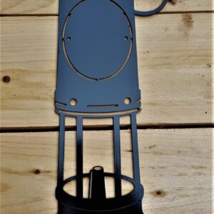 Metal Miner Lamp Garden Silhouette Sculpture