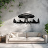 Custom Large metal UFO Wall Art Decoration