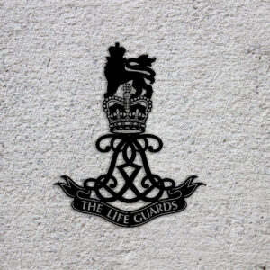 Bespoke Royal Life Guards Crest – Custom Laser-Cut Metal Artwork